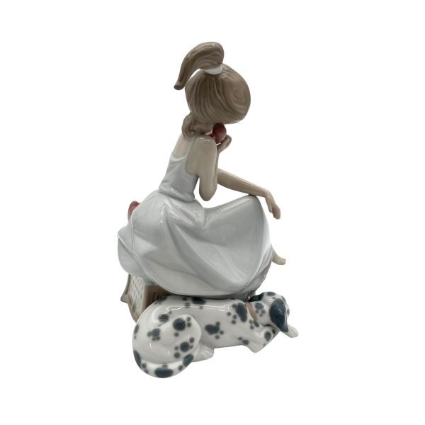 yj37 LLADRO リヤドロ No.5466 『大事な電話』 少女 犬 置物 - メルカリ