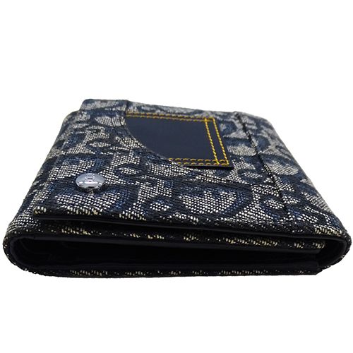 Dior モノグラム 三つ折り財布 ネイビー ⭐Dior ⭐モノグラム 三つ折り財布 ネイビー/ベージュ - メルカリ