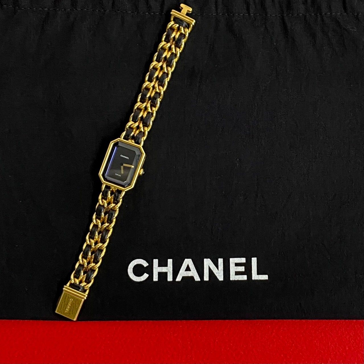 CHANEL シャネル プルミエール 腕時計クオーツ ゴールド サイズL 稼働品 CHANEL シャネル プルミエール 腕時計クオーツ ゴールド サイズL