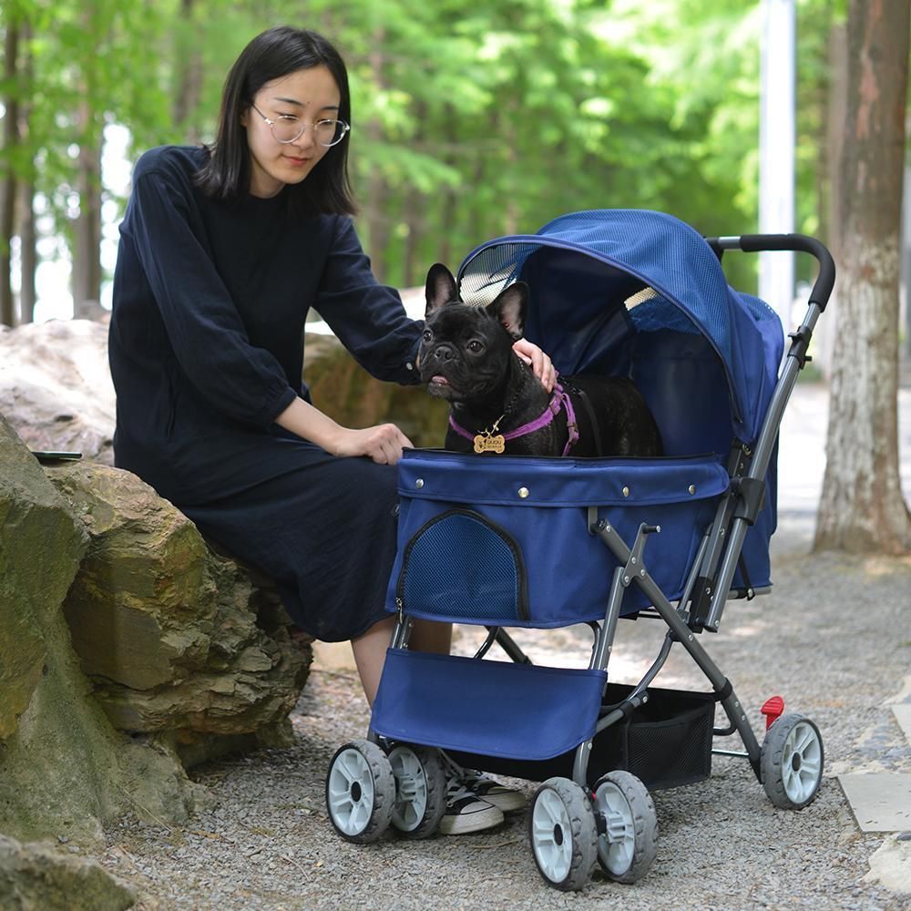 ペットカート対面式折りたたみ多頭中型犬小型犬猫2way軽量組立 ペットカート対面式折りたたみ多頭中型犬小型犬猫2way軽量組立