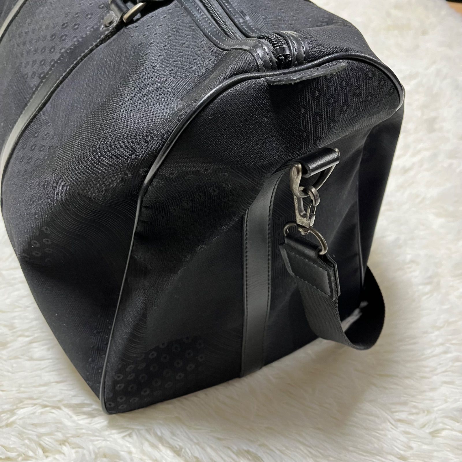 KENZO　2way ボストンバッグ　シャドー柄　ジャガード生地　ブラック KENZO ケンゾー 2way ボストンバッグ シャドー柄 ジャガード生地