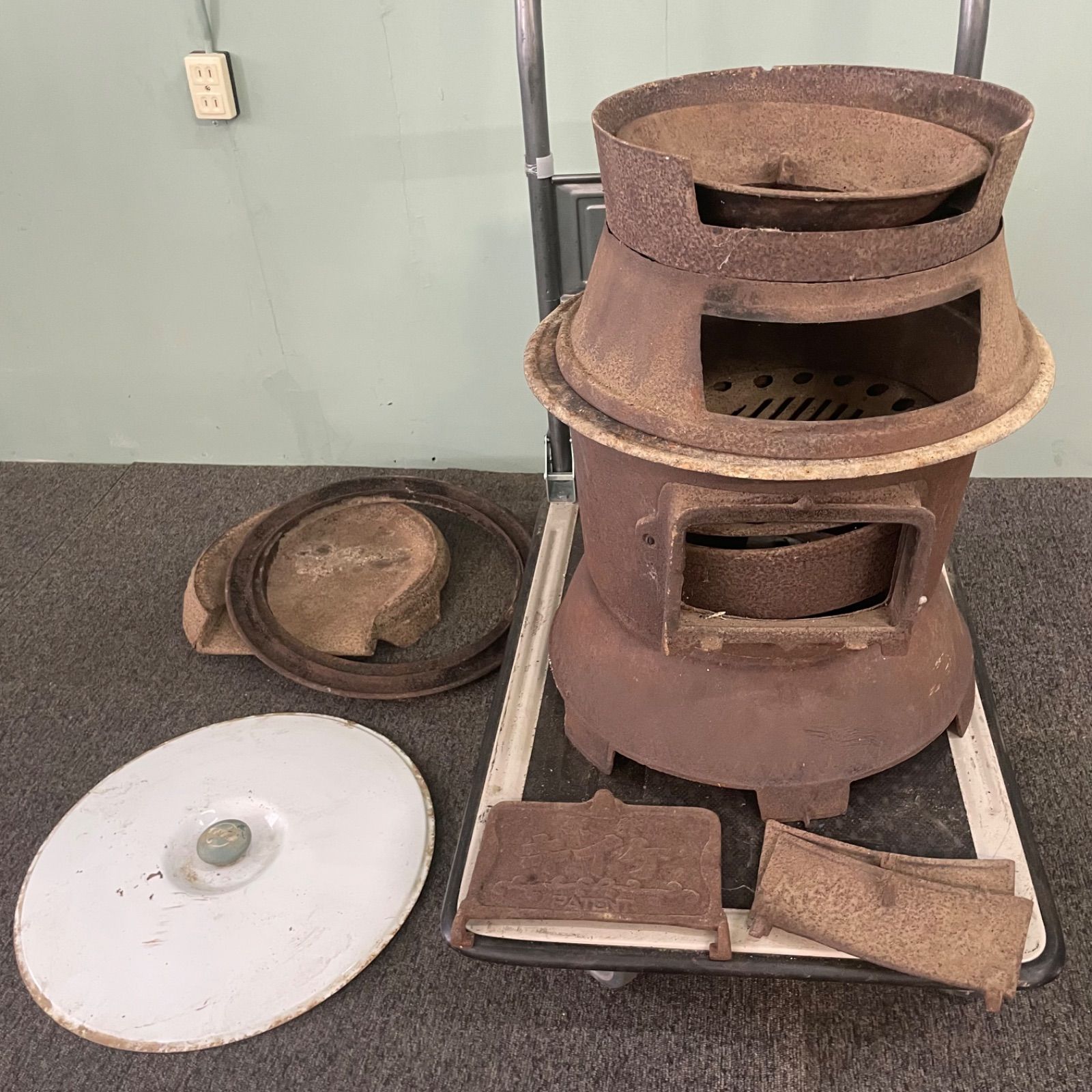 ♭ だるまストーブ キイケ レトロ 古道具 薪ストーブ 部品取り 現状品