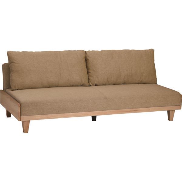 ソファベッド 幅184.5cm ファブリック 木製脚 木製フレーム セパレート