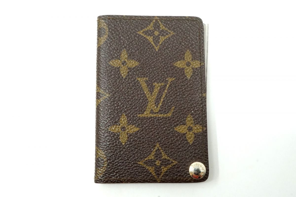 ルイ ヴィトン ヴィンテージ M60937 ポルト カルトクレディ プレッシオン カードケース モノグラム PVCレザー 茶 Louis Vuitton 2034k