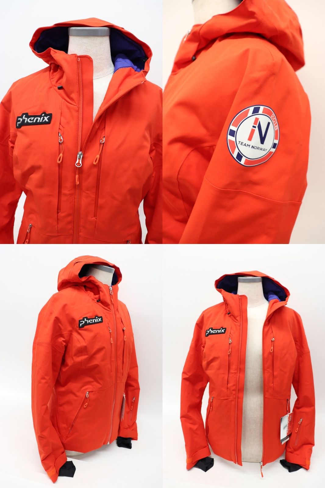 phenix - ワケあり フェニックス レディース スキー ジャケット&パンツ セットアップ レッド×ホワイト 8/38 EU762OT80 R2506-112 ワケあり フェニックス レディース スキー ジャケット&パンツ