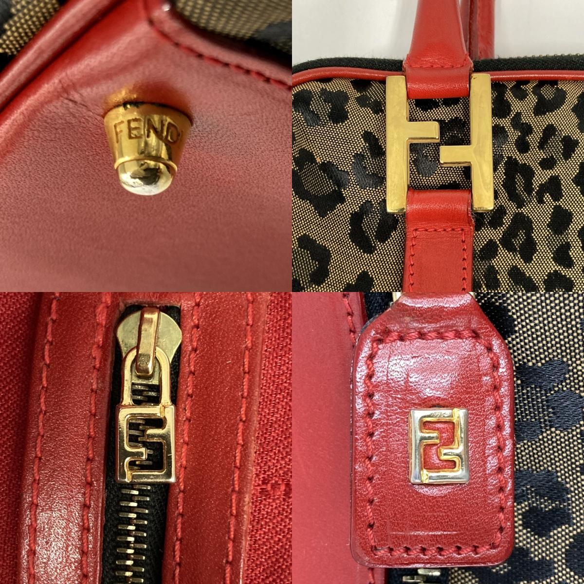 FENDI フェンディ ハンドバッグ トートバッグ レオパード柄 ヒョウ柄 