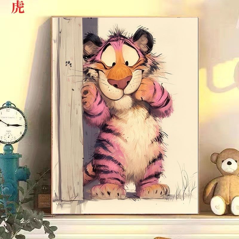 12.動物（干支） DIY 数字油絵 塗り絵 手芸キット 水海 絵画