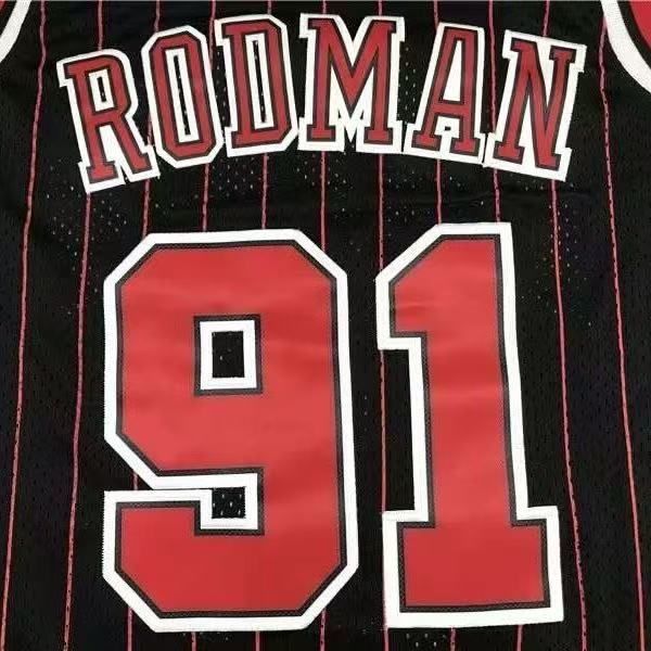 ロッドマン91ブルズブラックレッド 未使用品】 NBA RODMAN #91 デニス・ロッドマン BULLS シカゴ