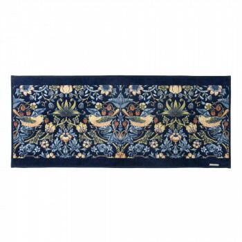 イチゴドロボウ インテリアマット  50×120cm FT1702A B ブルー