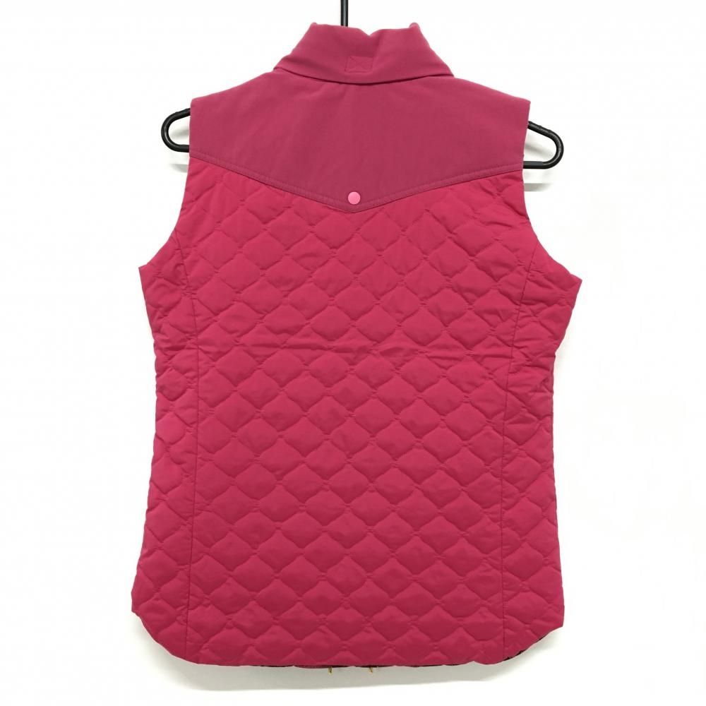 ダンスウィズドラゴン 中綿リバーシブルベスト ピンク キルティング レディース 2 M ゴルフウェア Dance With Dragon