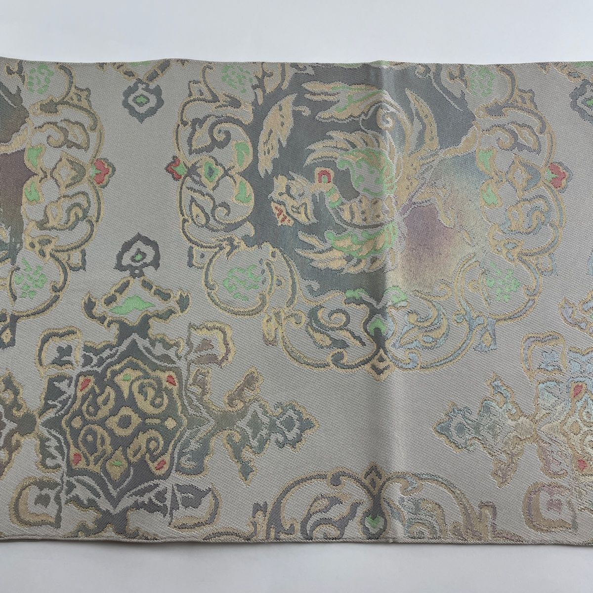 専用帯1835 ●高級 正絹 落款 作家物 片面全通 リバーシブル 袋帯 半幅帯 帯 本場筑前博多織 小袋帯 リバーシブル 正絹 黒 えんじ