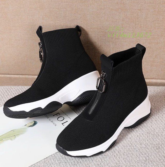 ブーツ レディース 厚底ブーツ スニーカー 厚底 ショートブーツ ファッション 黒 ダッドソール シンプル 裏ボア 韓国 カジュアル 秋冬 春 おしゃれ vii 4 w 113672