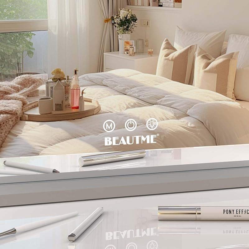 12電球付きライト付き大型ハリウッドミラー モードと調節 な明るさのメイクミラー 取り外し な10倍拡大鏡 70 X 54 cm 銀 1