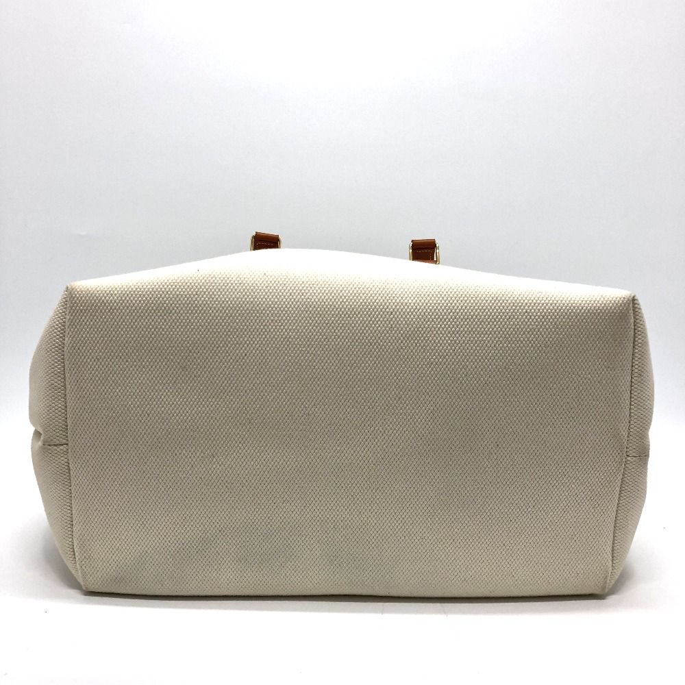 セリーヌ ホリゾンタル カバ ロゴ トートバッグ キャンバス セリーヌ ホリゾンタルカバ キャンバス トートバッグ ホワイト