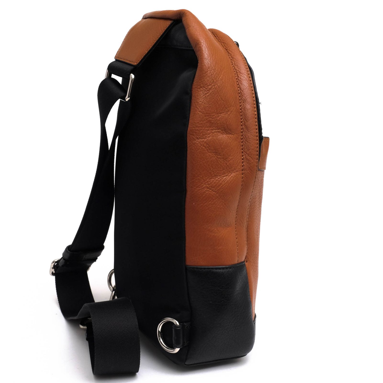 光り輝く コーチ COACH バッグ ショルダーバッグ 鞄 メンズ 男性 男性用 レザー 革 本革 ブラウン 茶 F71751 Campus Pack In Smooth Leather キャンパス パック スリングバッグ ボディバッグ シボ革 シュリンクレザー バイ