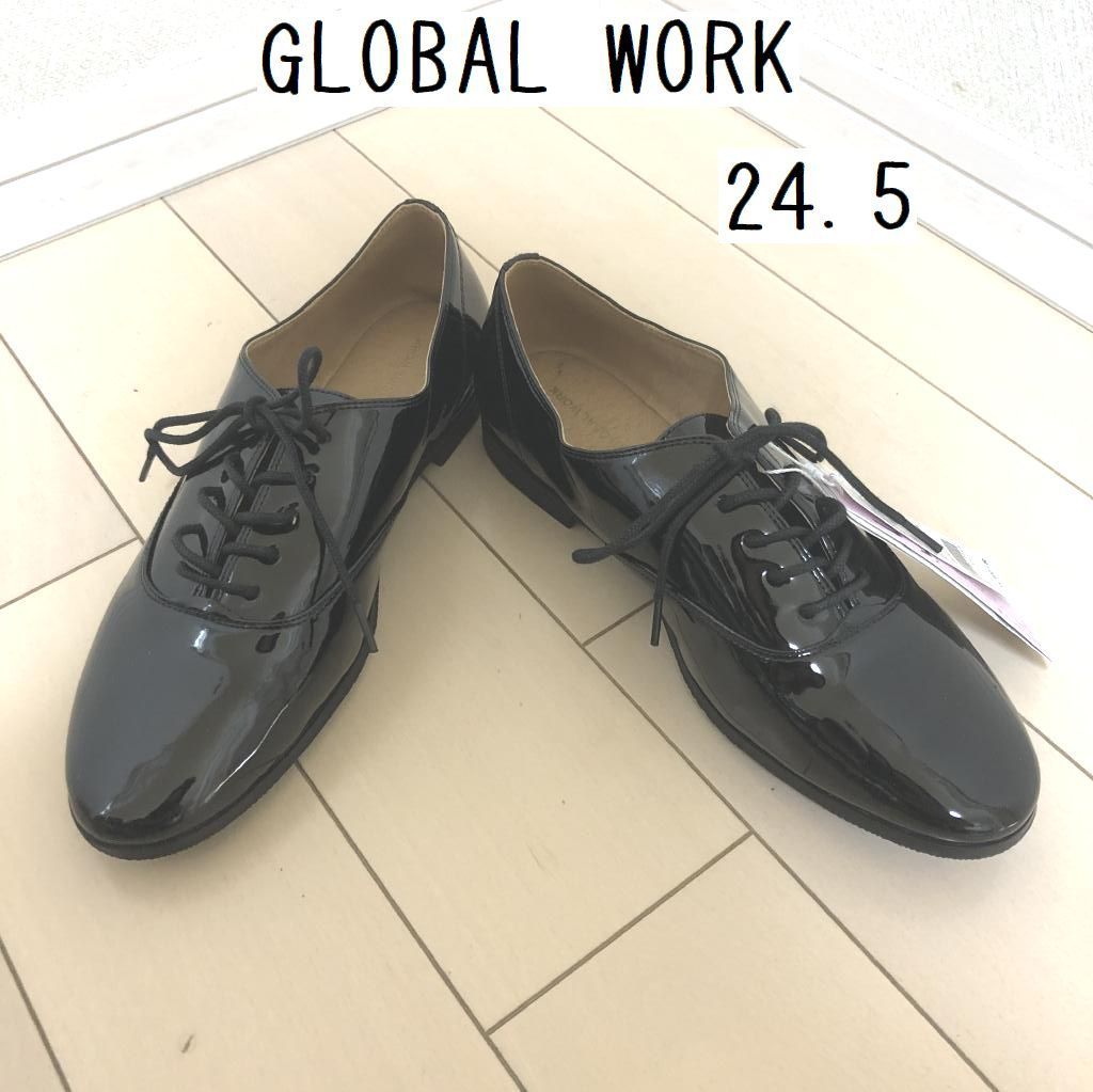 GLOBAL WORK シナヤカフィット エナメル レースアップ シューズ - メルカリ