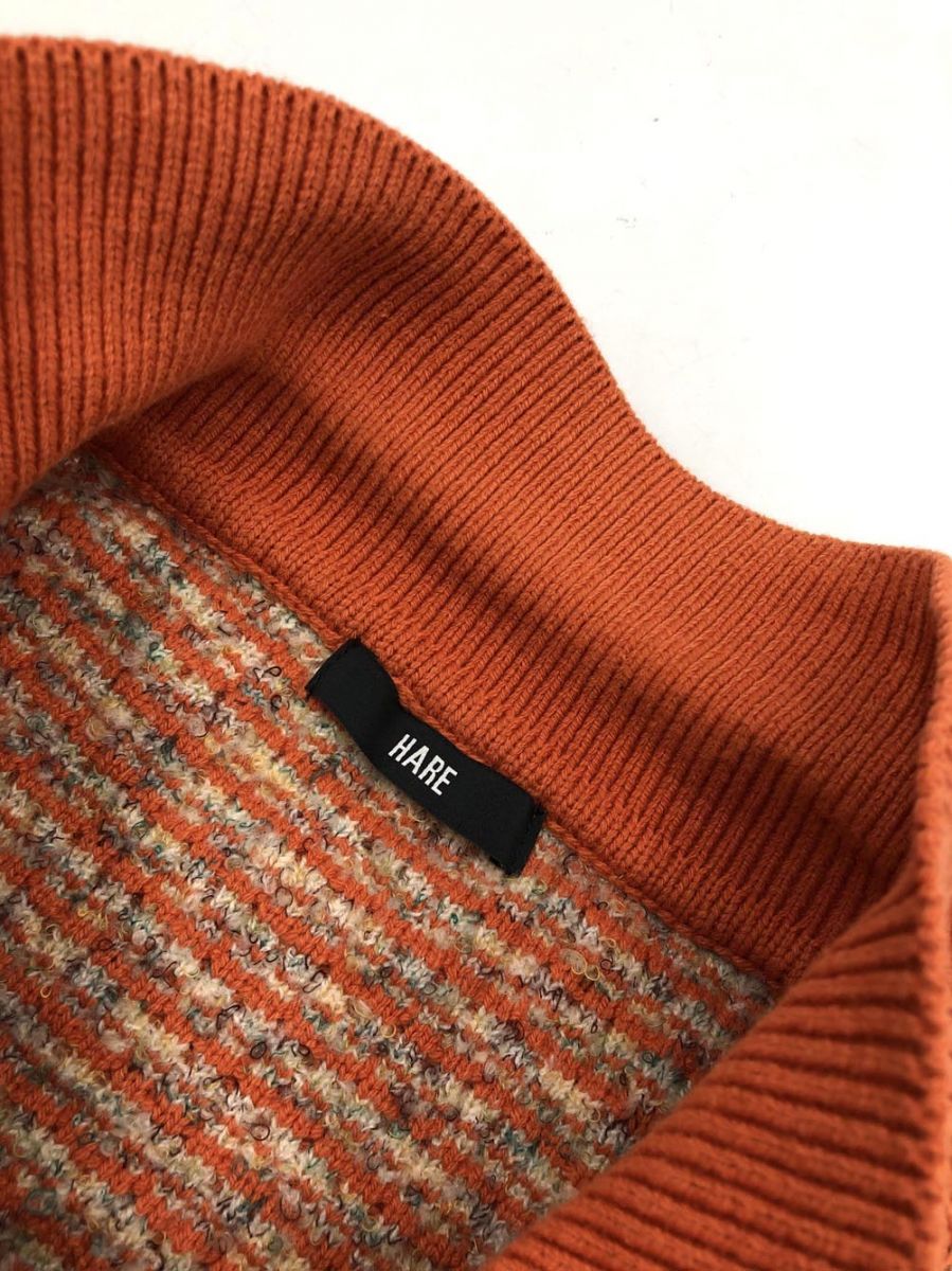 HARE メランジツイードシャツニット　オレンジ系 HARE メランジツイードシャツニット オレンジ系 HARE（ハレ）の