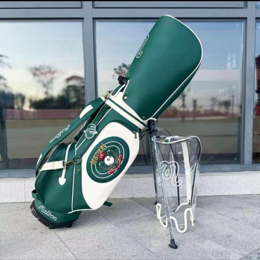 マルボンゴルフ キャディバッグ ボストンバッグ 2点セット セルフスタンドバッグ Malbon golf 大人気❤️マルボン ゴルフキャディバッグ セルフスタンド