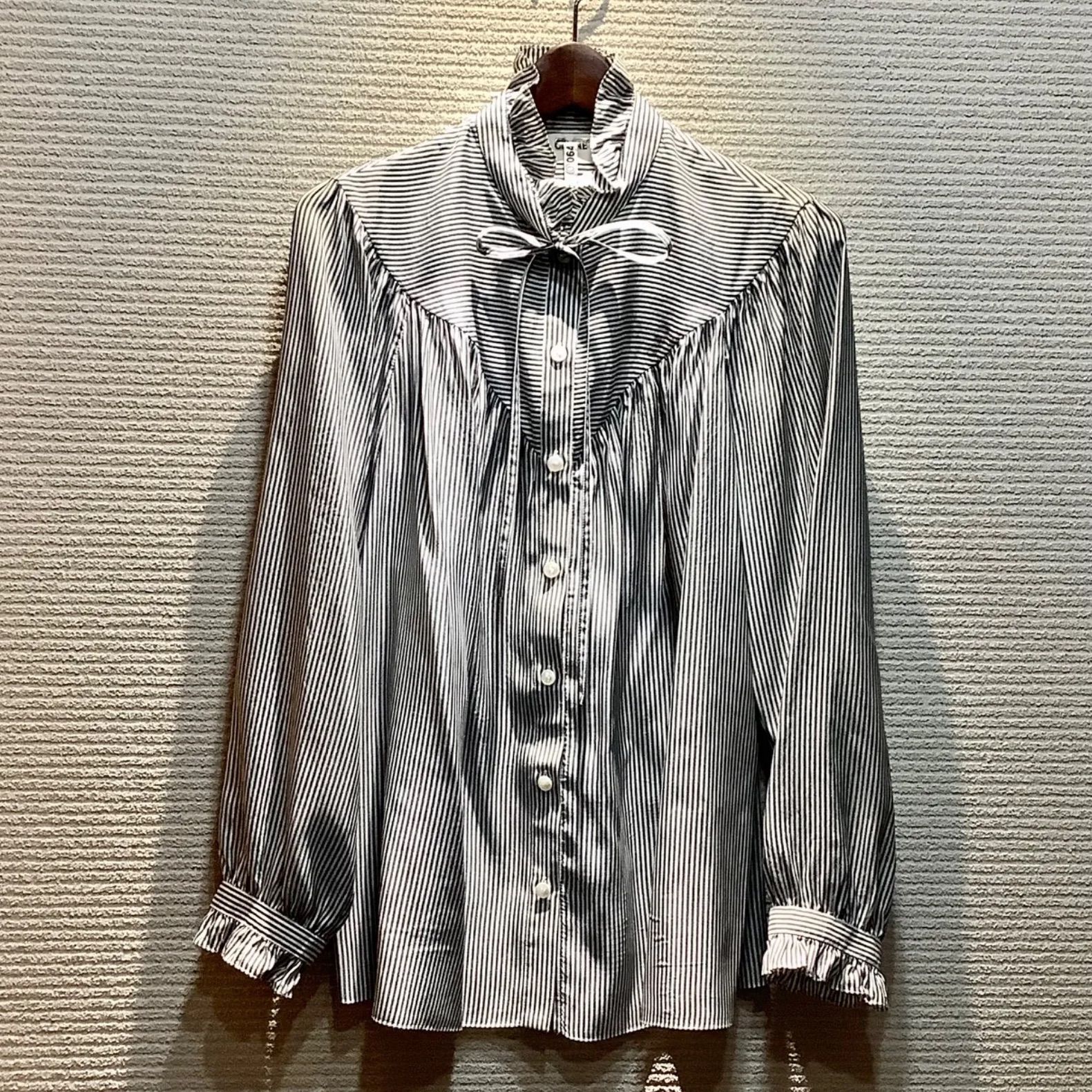 CELINE エディ期 ストライプシャツ 38 CELINE エディ期 ルーズシャツ