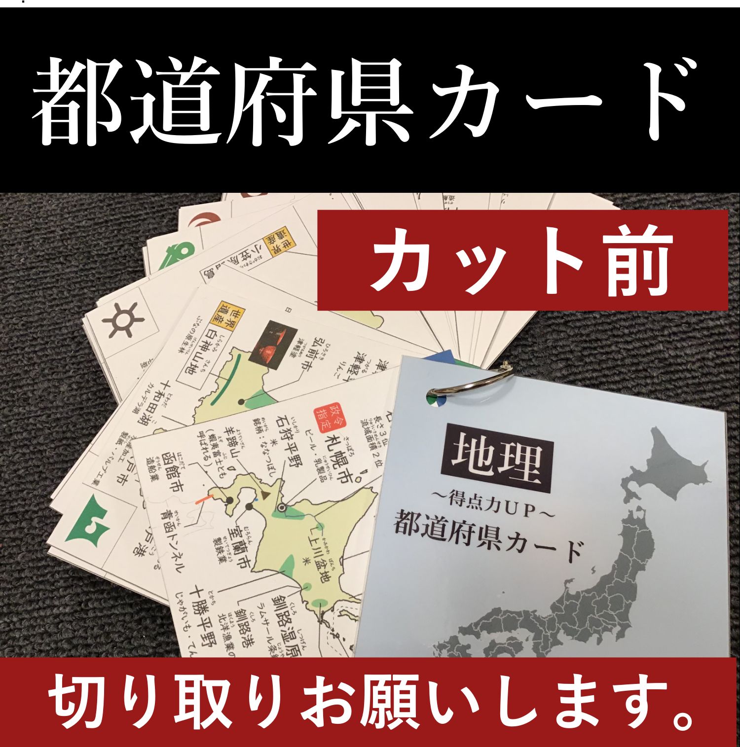 中学受験 地理一覧 暗記カード 中学入試用 お風呂ポスター - メルカリ