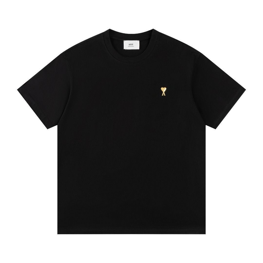 アミパリス 半袖 Tシャツ BFUTS005.726 ハートロゴ 刺繍 (AMI