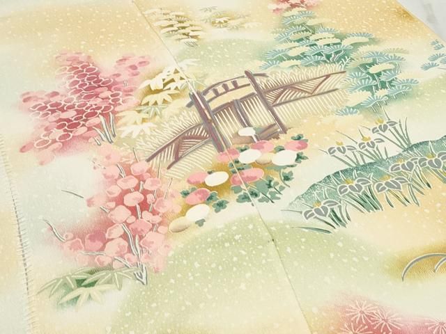 平和屋着物＊夏物 訪問着 絽 笹籬文 暈し染め 洗える着物