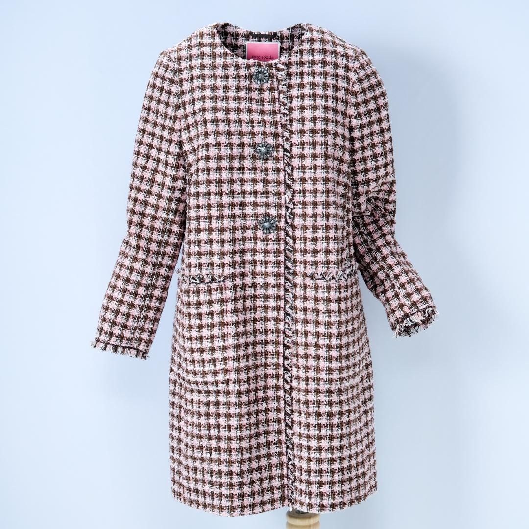 【美品✨】ケイトスペード スペードフラワー ロングコート 大人可愛い・極美品】KATE SPADE ケイトスペード ロングコート