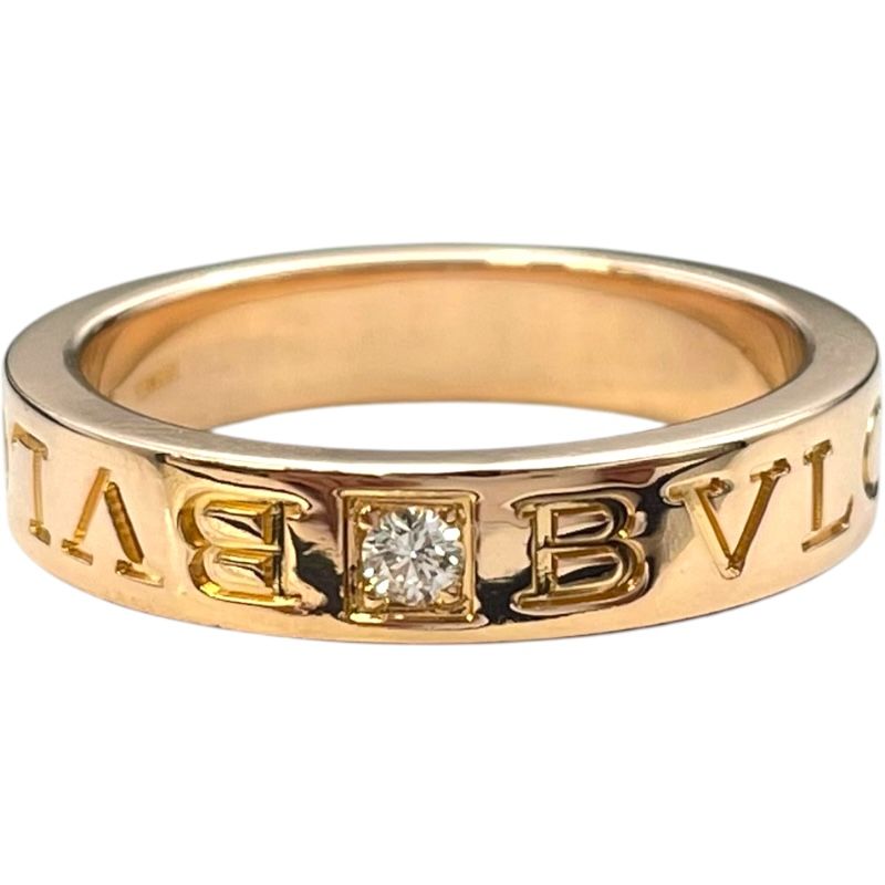 ブルガリ BVLGARI ダブルロゴ 1PD リング ピンクゴールド K18PG ジュエリー