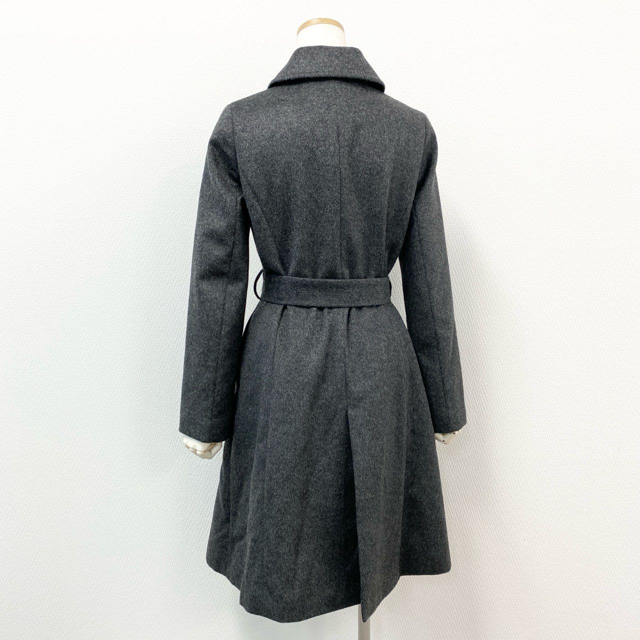 58f20 BARNEYS NEWYORK バーニーズニューヨーク 総カシミヤ ベルテッド 