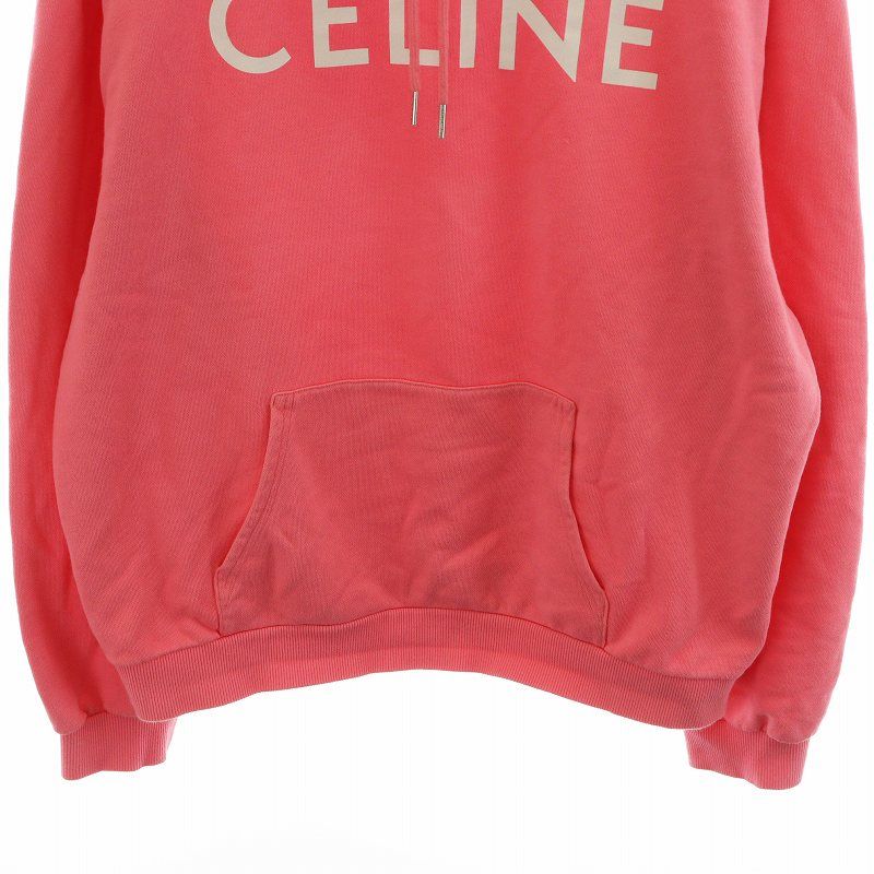 セリーヌ CELINE パーカー プルオーバー ロゴ XXL ピンク /AN21