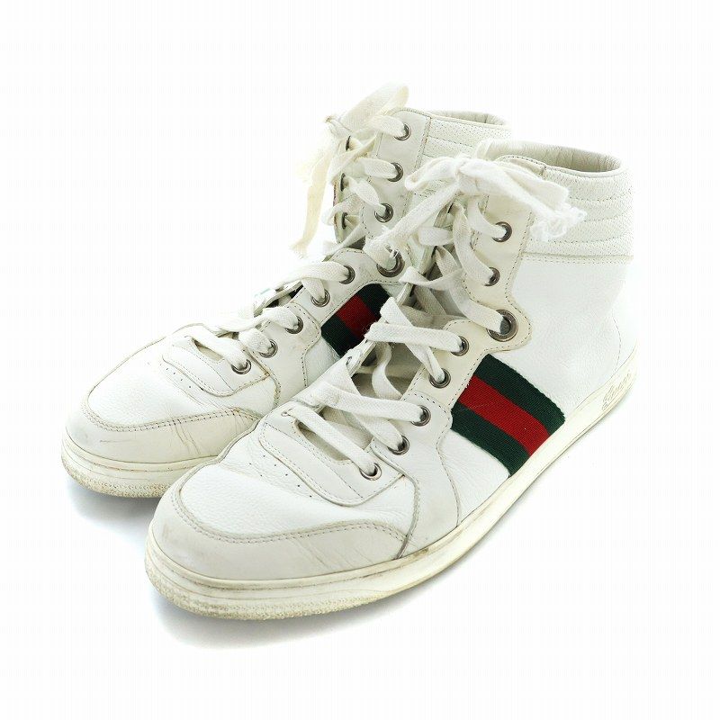 グッチ GUCCI ハイカットスニーカー シューズ 靴 ロゴ レザー インター