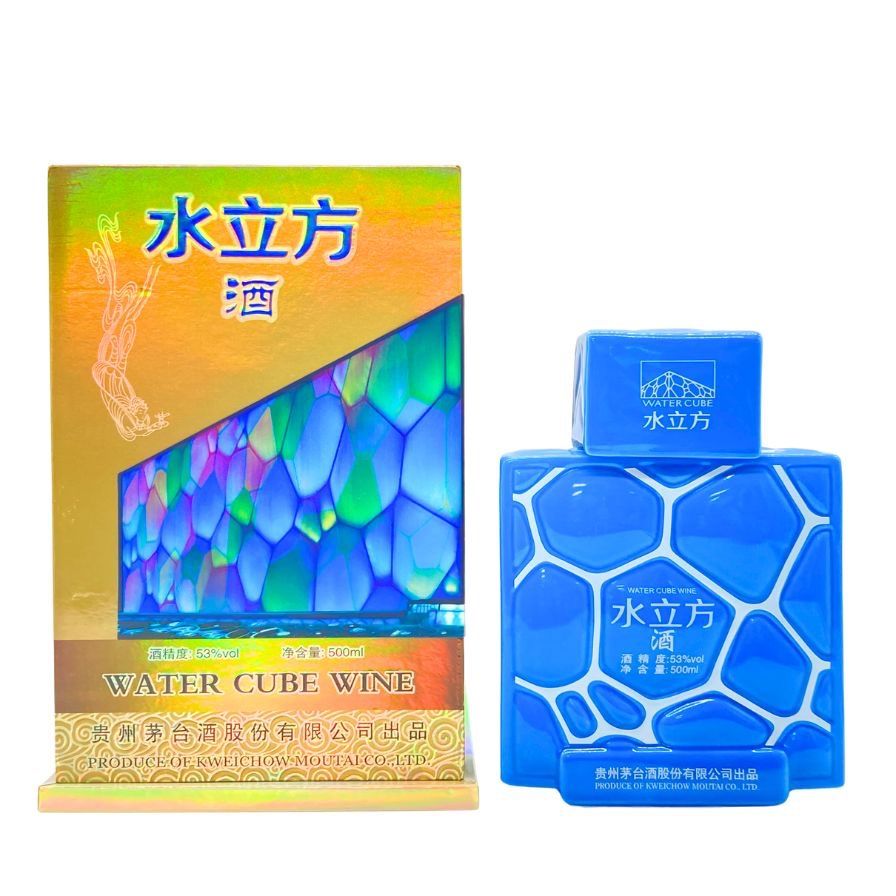 貴州茅台酒 水立方 中国酒 陶器ボトル 500ml 53% マオタイ酒【E2