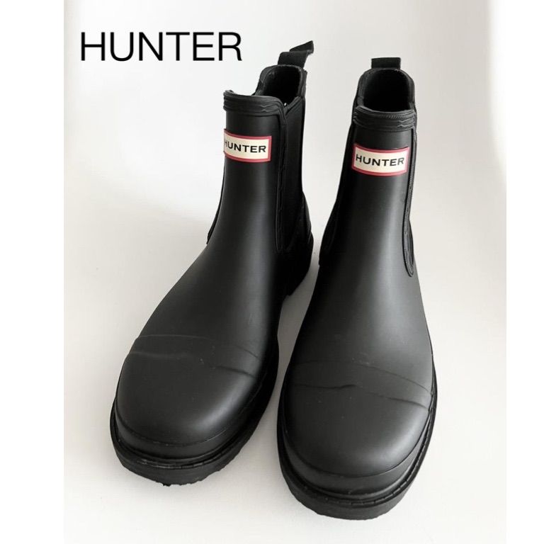HUNTER ハッシュパピー ハンター コマンドチェルシーブーツ ブラック UK5 み 6450874