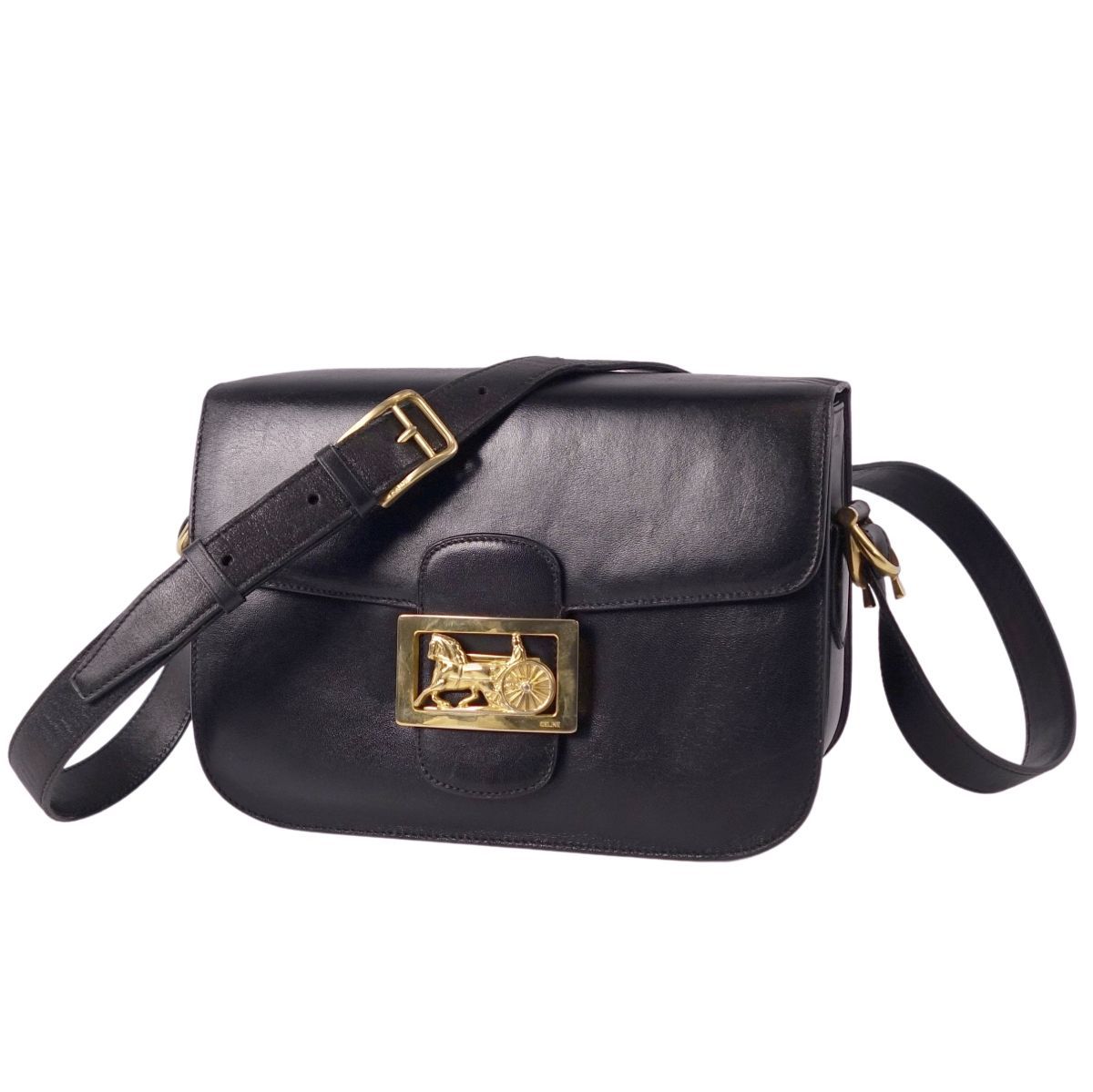 Vintage セリーヌ CELINE バッグ ショルダーバッグ 馬車金具