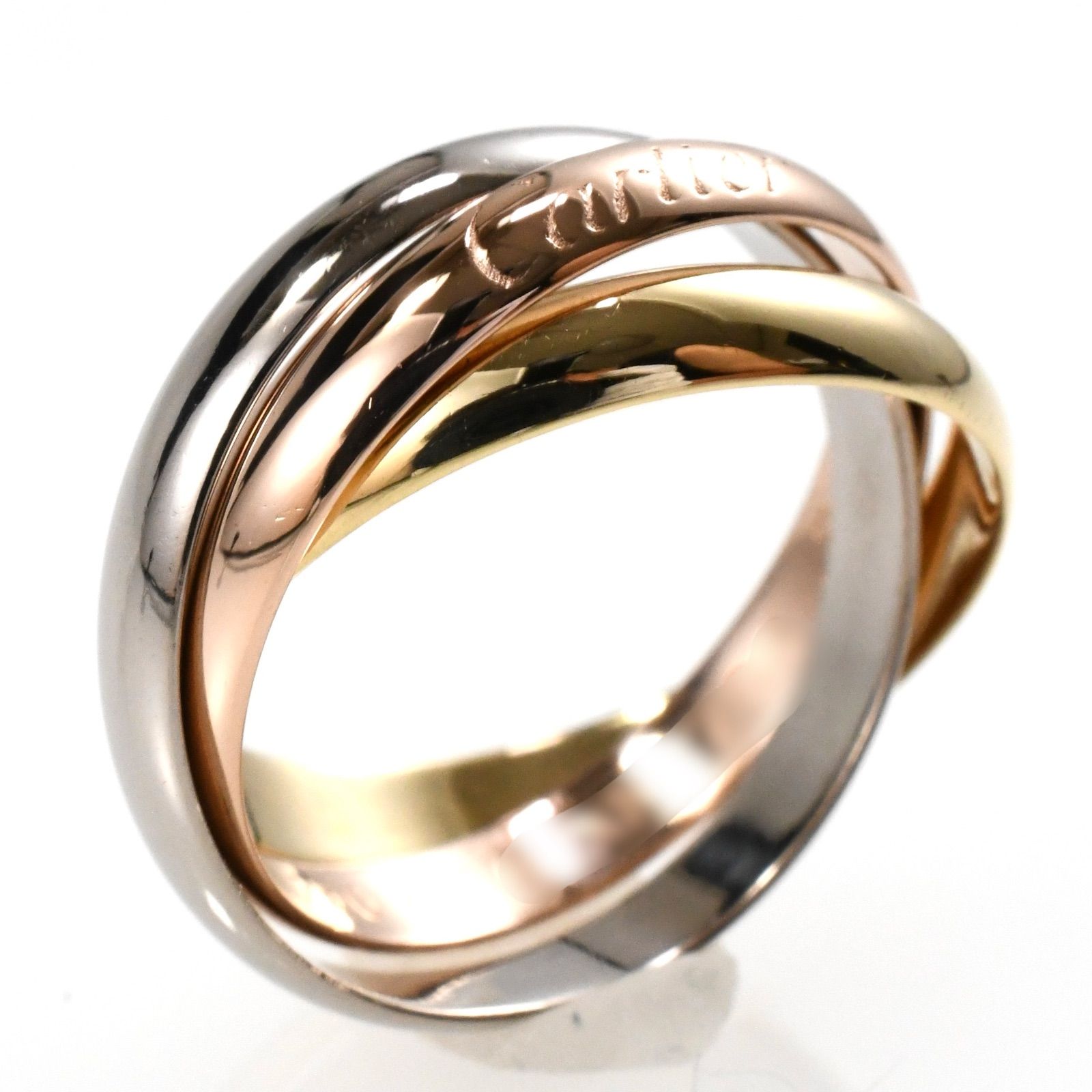 カルティエ 3連リング 47 トリニティ K18 スリーカラー レディース 7号