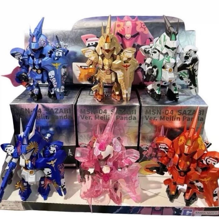 被りなし6種セット 機動戦士ガンダム QMSV mini パンダサザビー 美林 MASTER ART ブラインドボックス ランダム 海外 ガンダム サザビー SAZABI