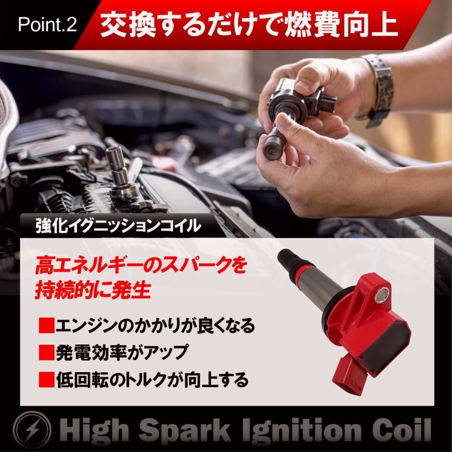 未来的な 送料無料 CAPSOL ダイハツ ミラジーノ L650S 強化イグニッションコイル 燃費改善 ハイパワー 3本セット 1台分 19070-97207 18時まで即日出荷