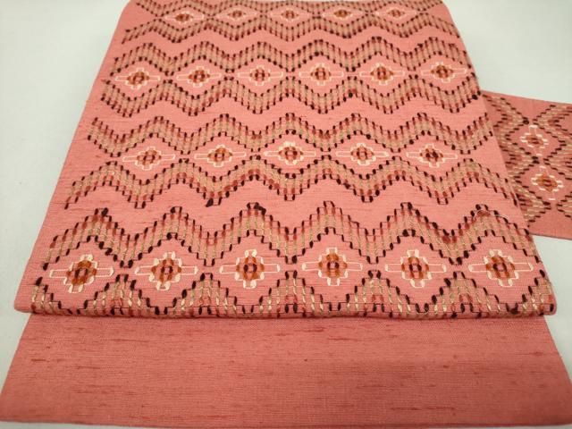 難あり　読谷村花織　名古屋帯 難あり 読谷村花織 名古屋帯 読谷村 花織 名古屋帯