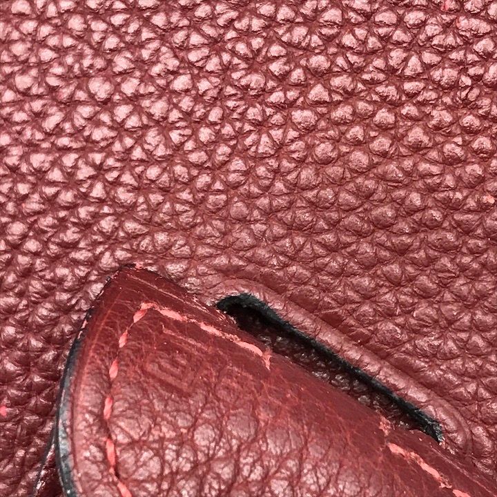 良品 HERMES エルメス エヴリン アン ボルドー シカクE刻印 ショルダー