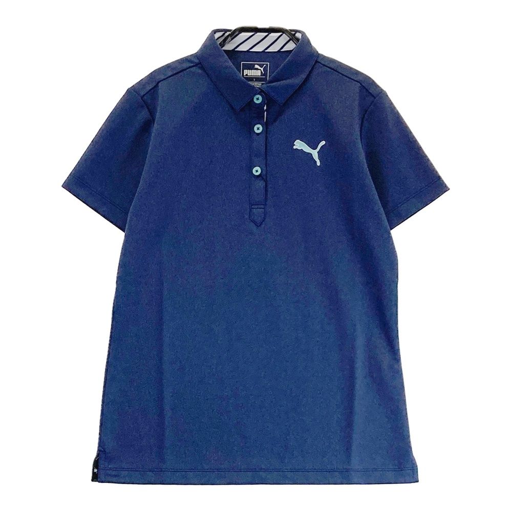 サイズ：L PUMA GOLF プーマゴルフ 半袖ポロシャツ ネイビー系