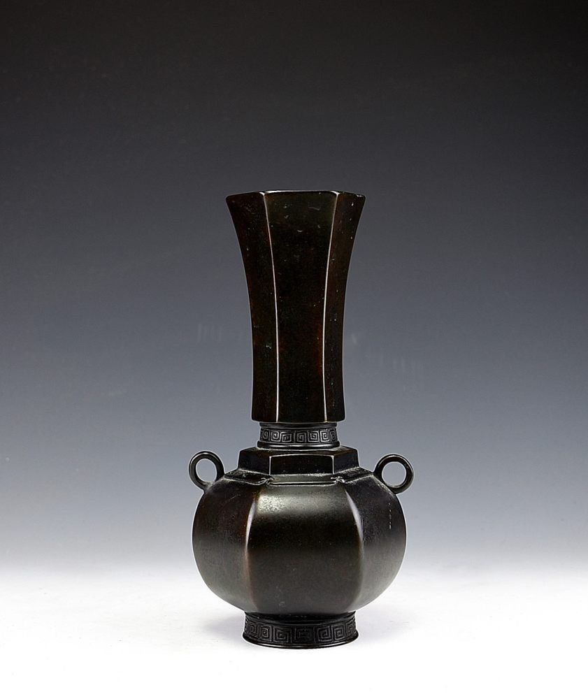 古銅　花生　花瓶　花器　華道 蔵A3105】華道 銅花活け 花瓶 立花 池坊 26cm - メルカリ