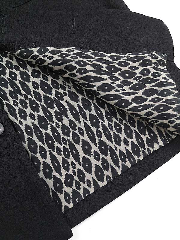 m's braque 21AW 裏地レオパード ウールセットアップ ブラック m's braque 21AW 裏地レオパード ウールセットアップ ブラック