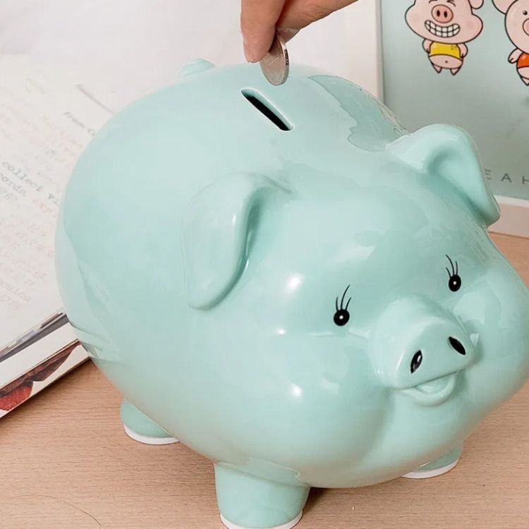 ベビー・キッズ 貯金箱 ビンゴ 貯金 インテリア小物 陶器 大きい