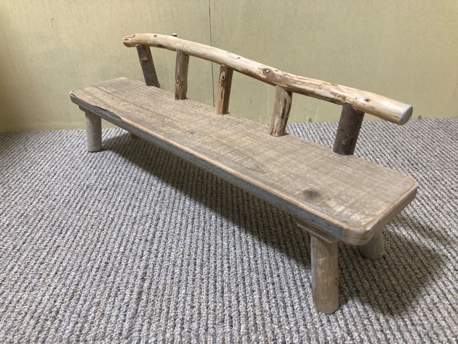 流木と古材のサイドテーブル 椅子 ベンチ - 机/テーブル