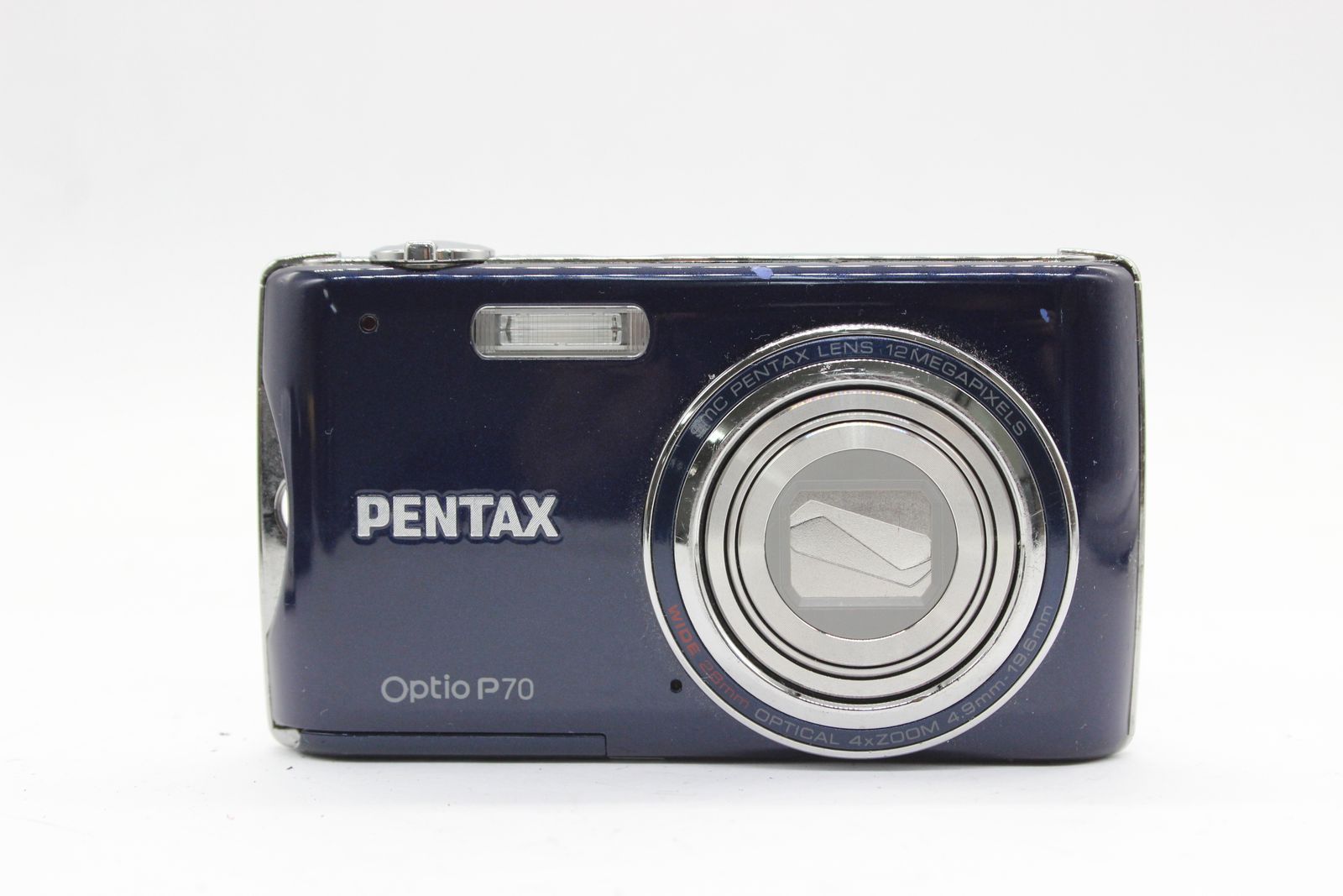 返品保証】 ペンタックス Pentax Optio P70 ブルー 4x バッテリー付き 