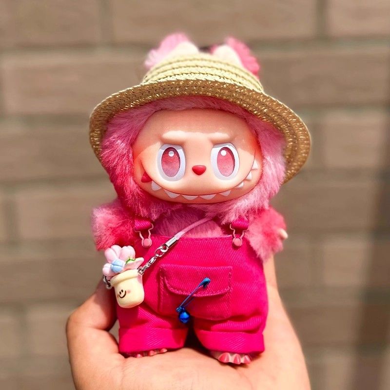 Labubuぬい服＊カラフルおでかけセット（帽子＋サロペット＋ミニ