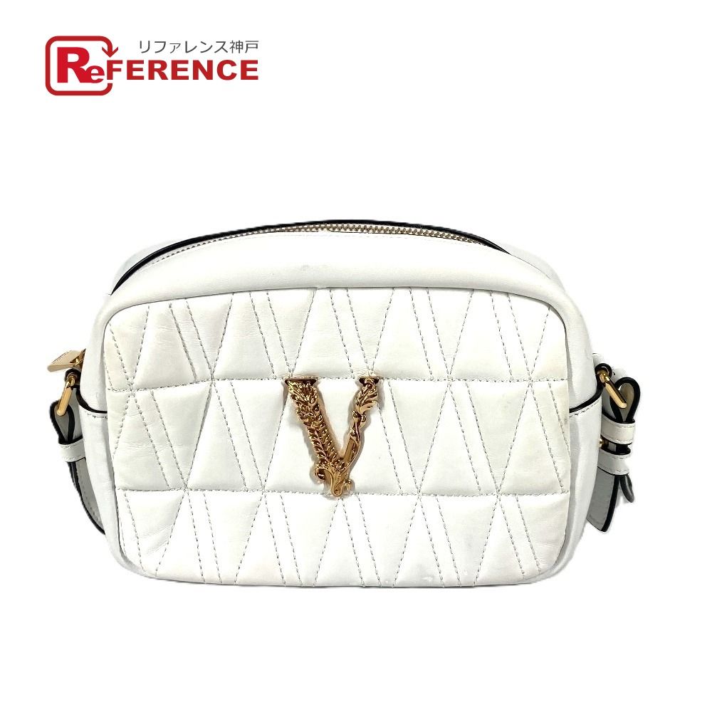 VERSACE ヴェルサーチ ショルダーバッグ Vロゴ キルティング