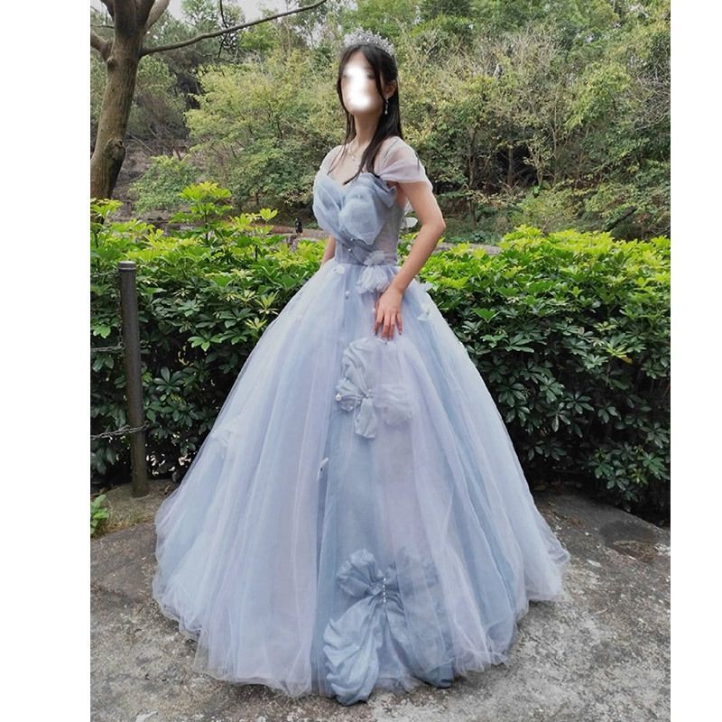 軽ラグジュアリー感満載 フェアリースタイルドレス 気品あふれる一着 発表会 成人式 誕生日やプリンセス風にも