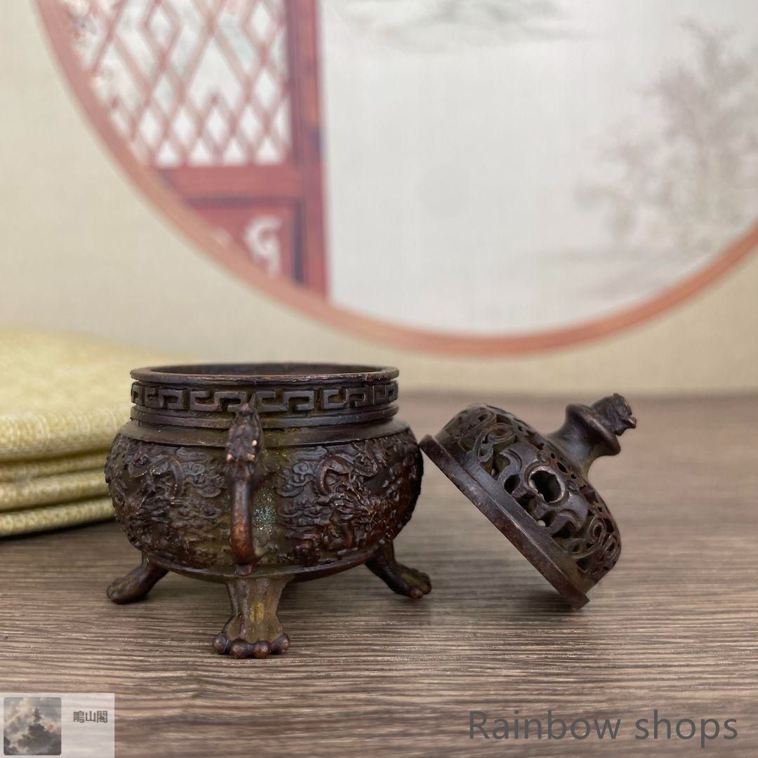 銅器 香炉 龍鳳薫香炉 盤香炉 茶道香炉 装飾品 工芸品 置物 銅器 龍鳳薫香炉 盤香炉 茶道香炉 装飾品 工芸品 置物 - メルカリ