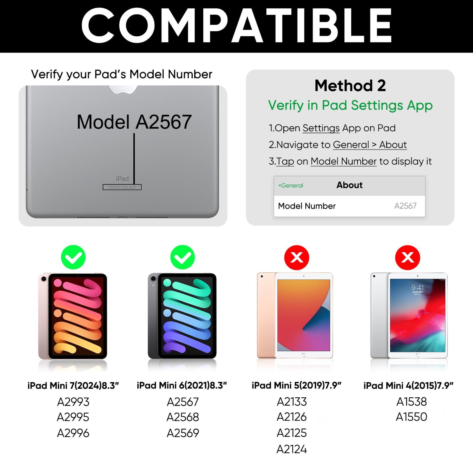 新着商品 キーボードケース 8.3インチ 6 第6世代 Mini 2021|7th 2025世代 - タッチパッド 7 ワイヤレスバックライトキーボード mini 磁気フローティングカンチレバースタンド 保護カバー iPad フォリオ doqo アルミニウム CHRISTIANNAURATH_COM_BR